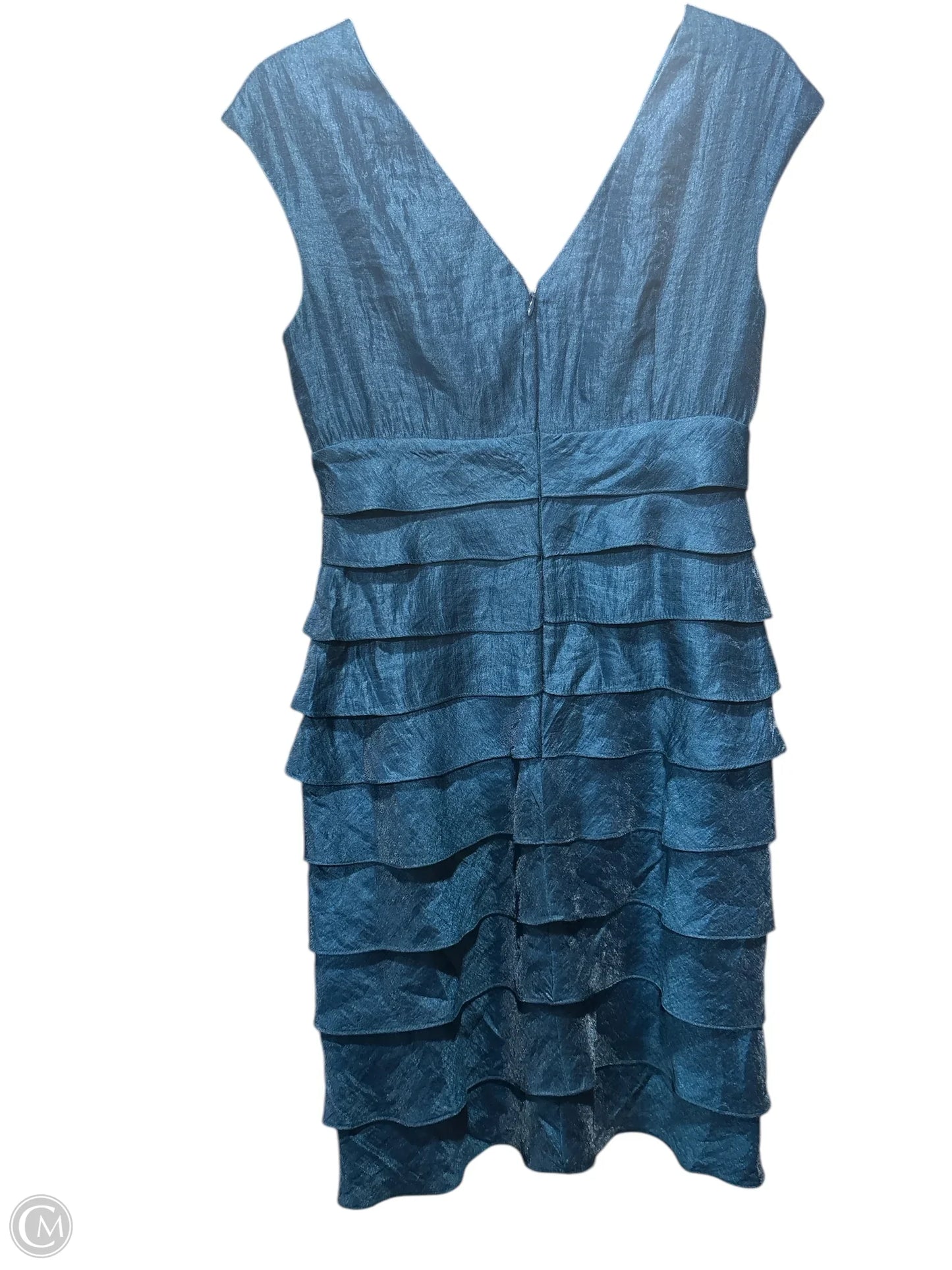 Dress Party Midi By London Times In Blue, Size: 8