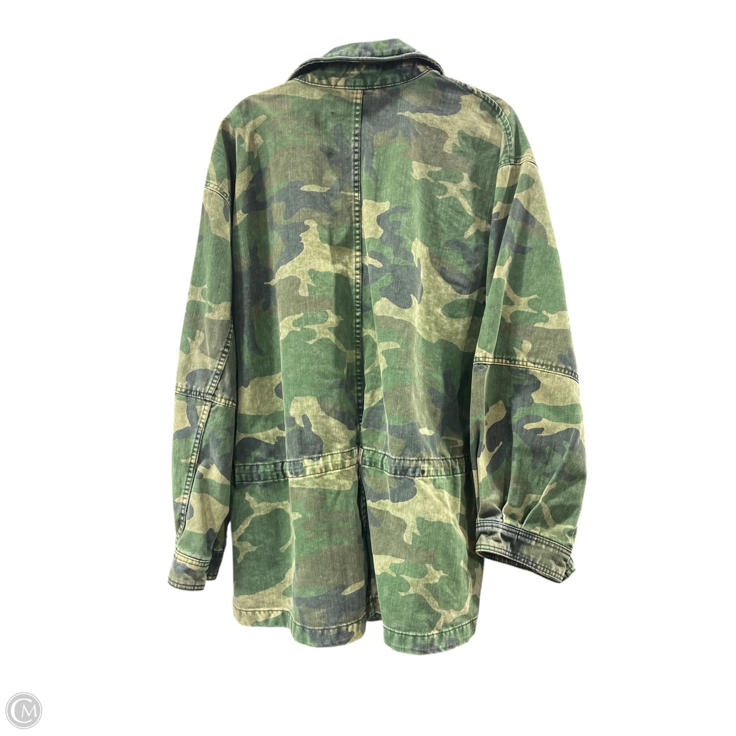 Jacket Denim By Free People In Camouflage Print, Size: Xl