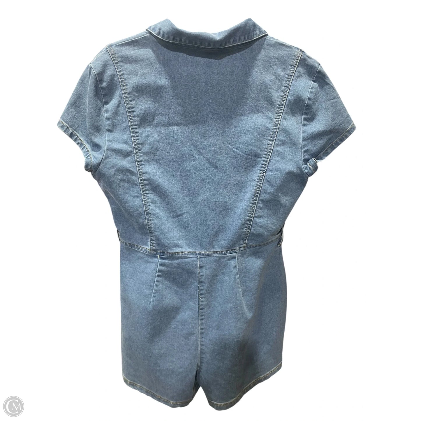 Romper By Derek Heart In Blue Denim, Size: L