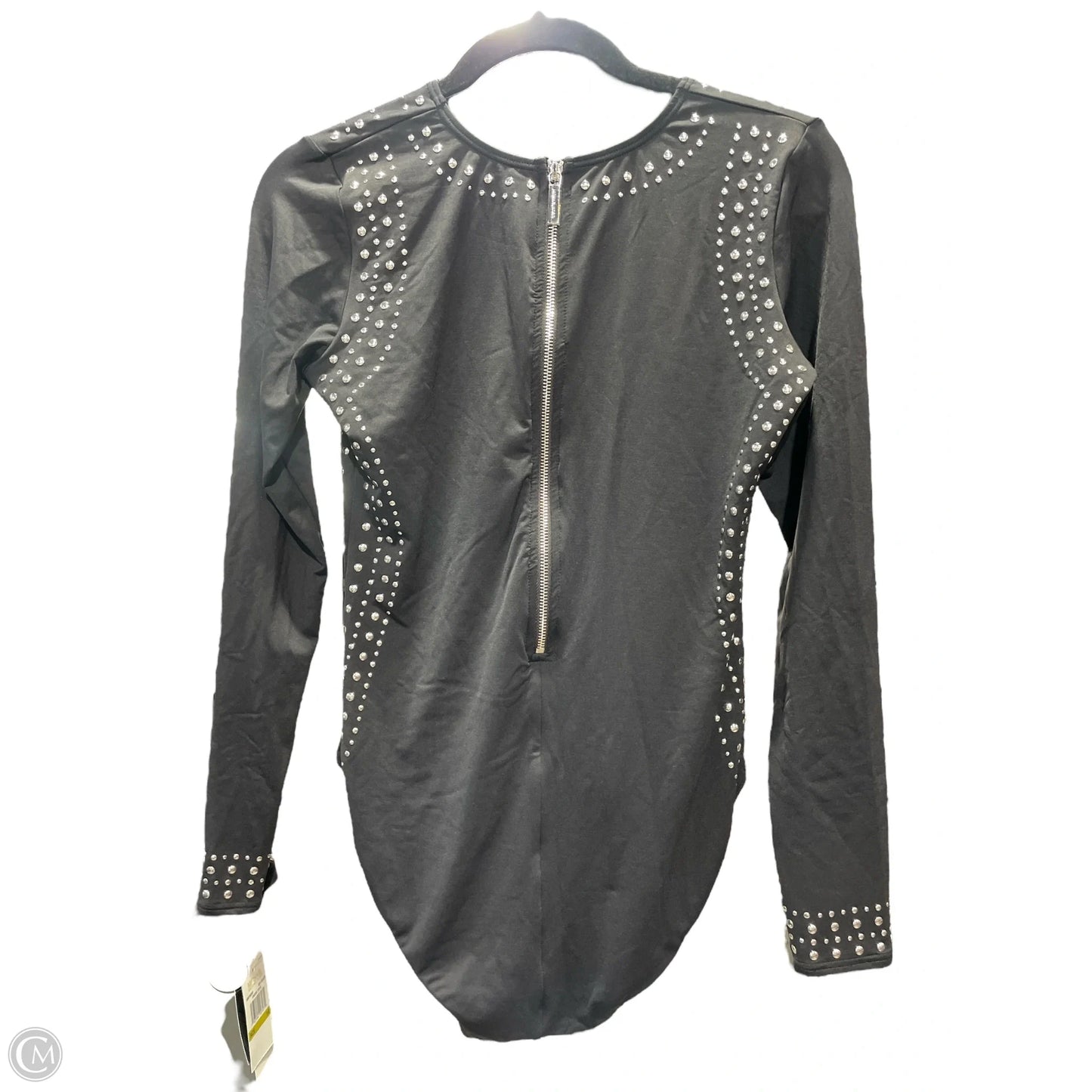 Bodysuit By Michael By Michael Kors In Black & Silver, Size: 14