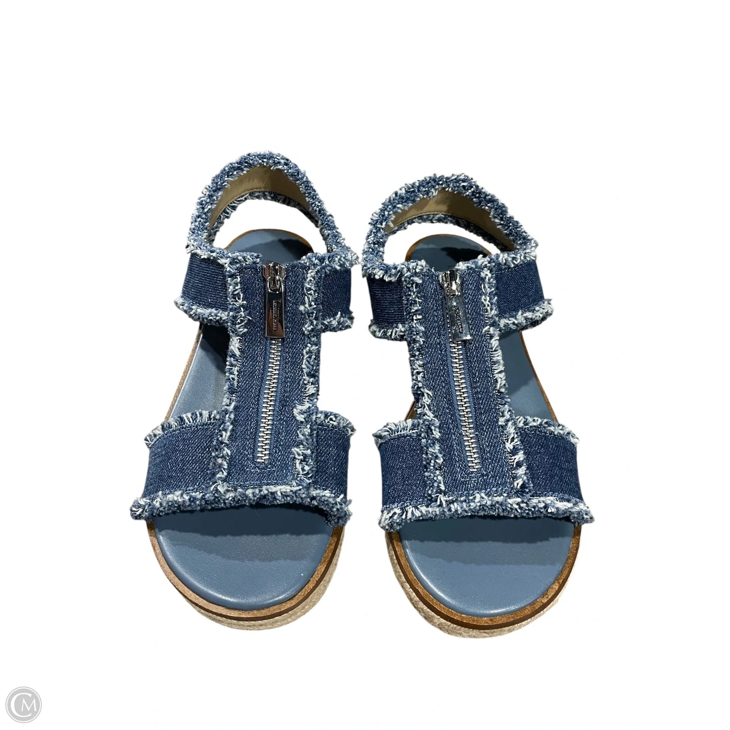 Sandals Designer By Michael Kors In Blue Denim, Size: 8