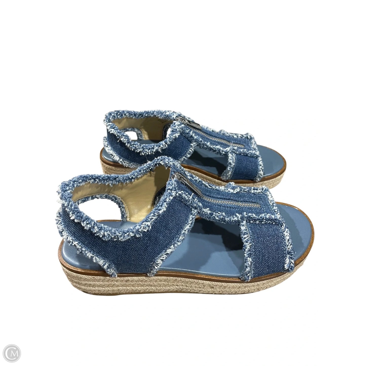 Sandals Designer By Michael Kors In Blue Denim, Size: 8