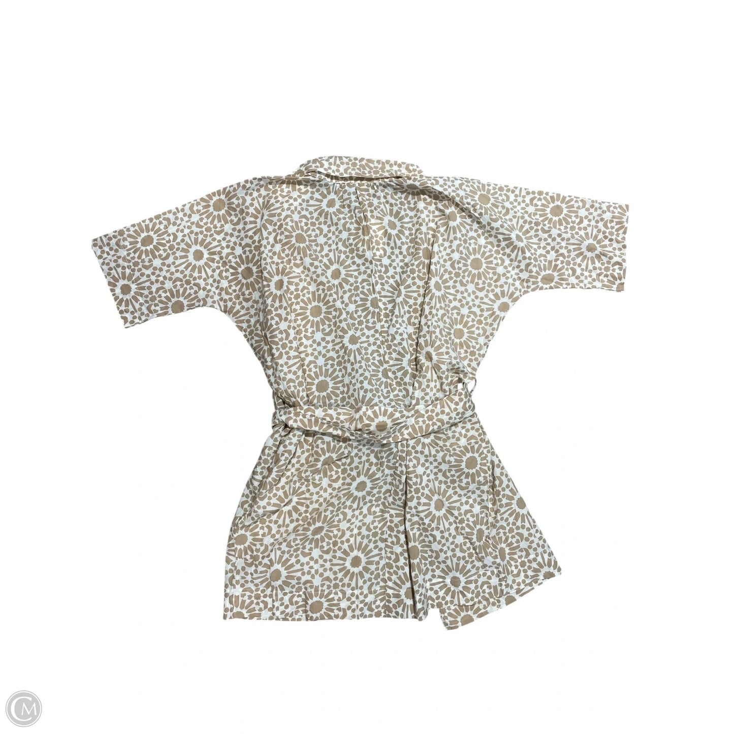 Kimono By Clothes Mentor In Tan & White, Size: S