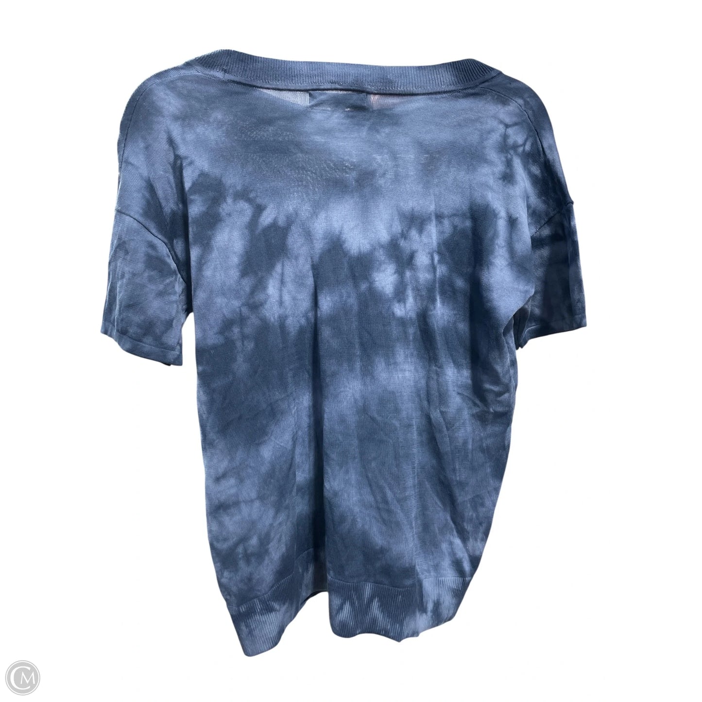 Blouse Short Sleeve By Banana Republic In Blue, Size: S