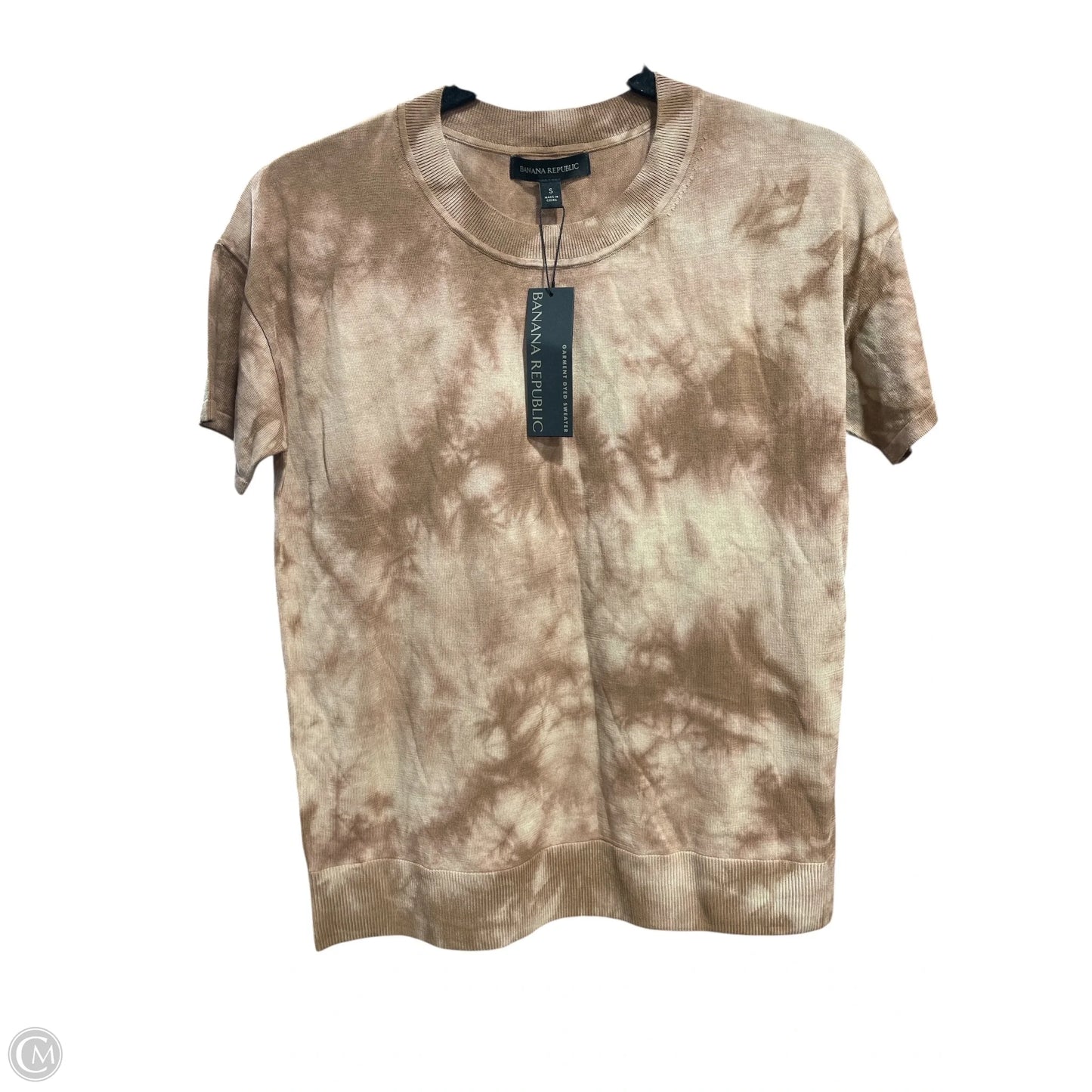 Blouse Short Sleeve By Banana Republic In Brown, Size: S