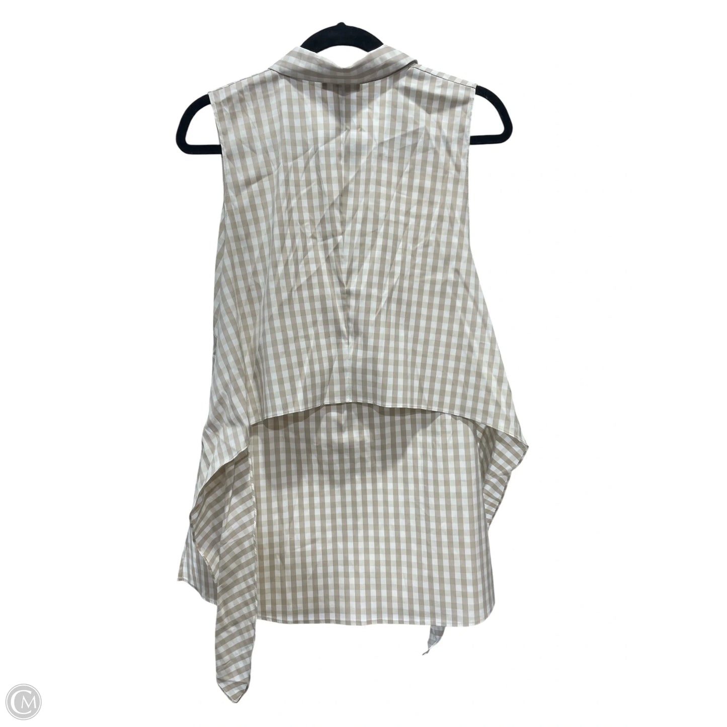 Tunic Sleeveless Designer By Lafayette 148 In Plaid Pattern, Size: S