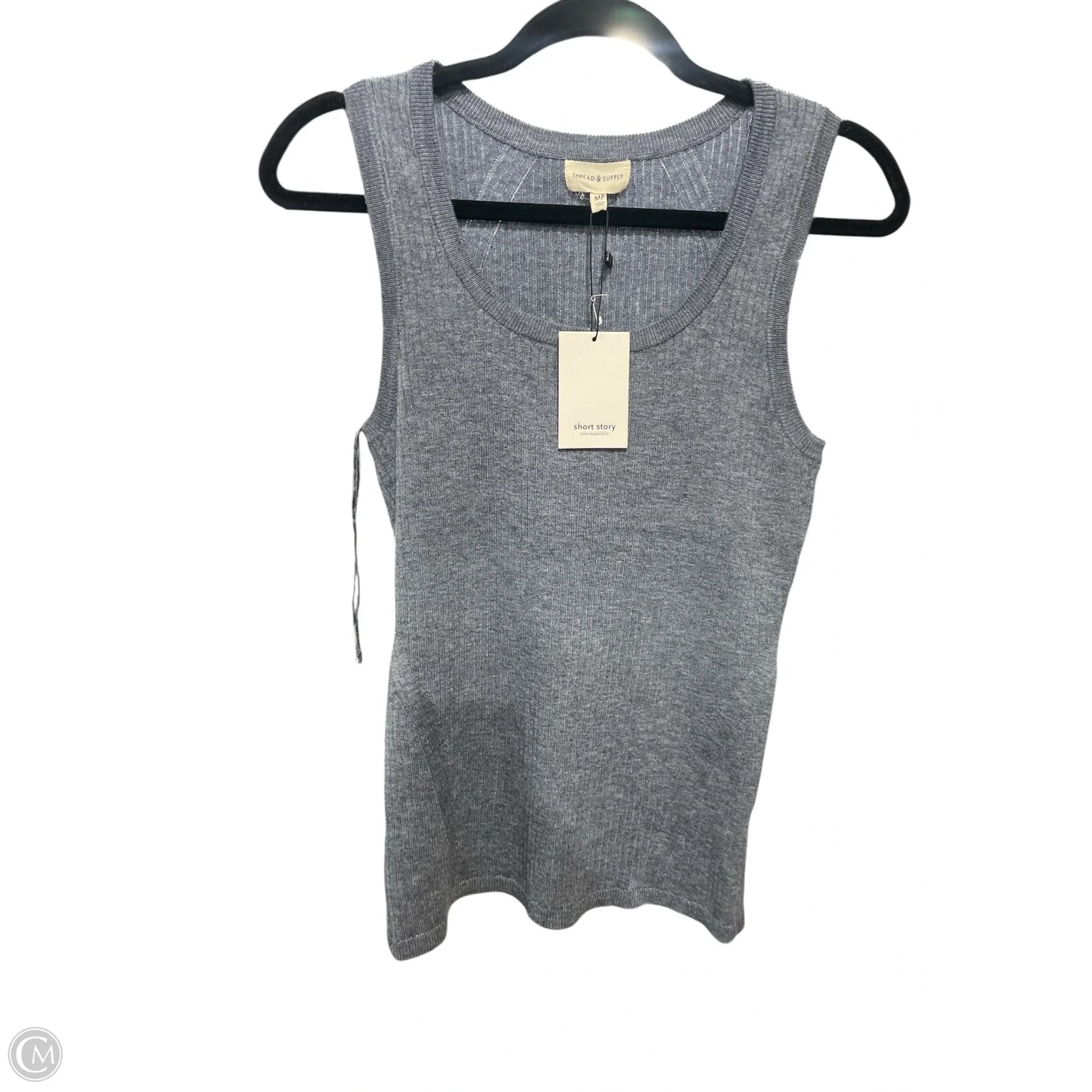 Top Sleeveless By Thread And Supply In Grey, Size: Mp
