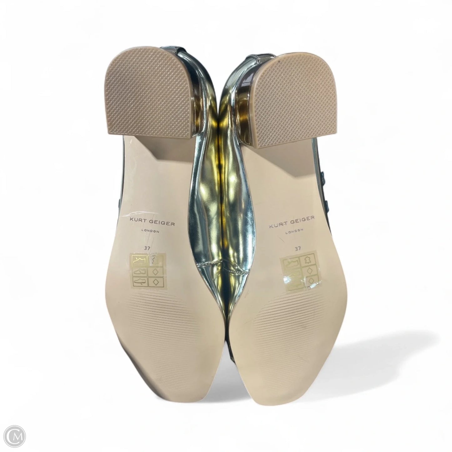 Shoes Heels Block By Kurt Geiger London In Gold, Size: 7