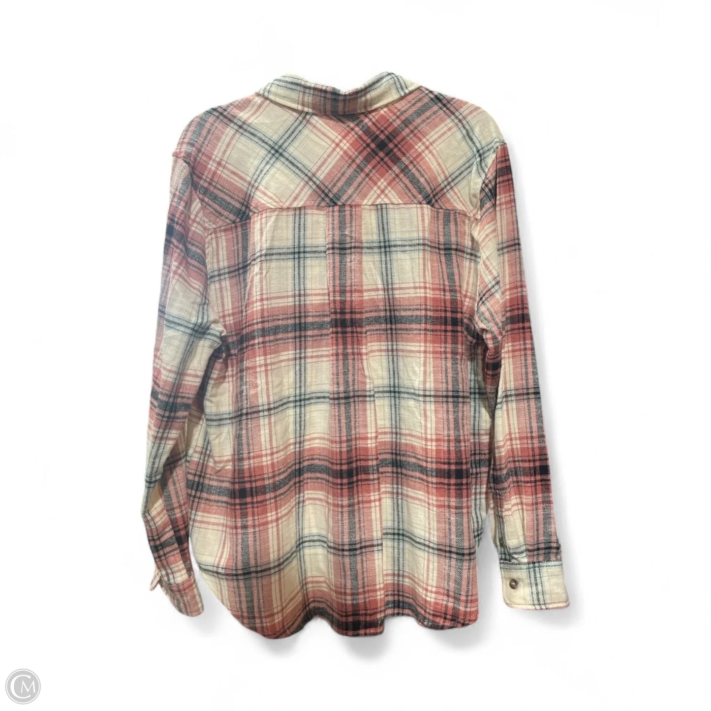 Top Long Sleeve By Love Tree In Plaid Pattern, Size: L