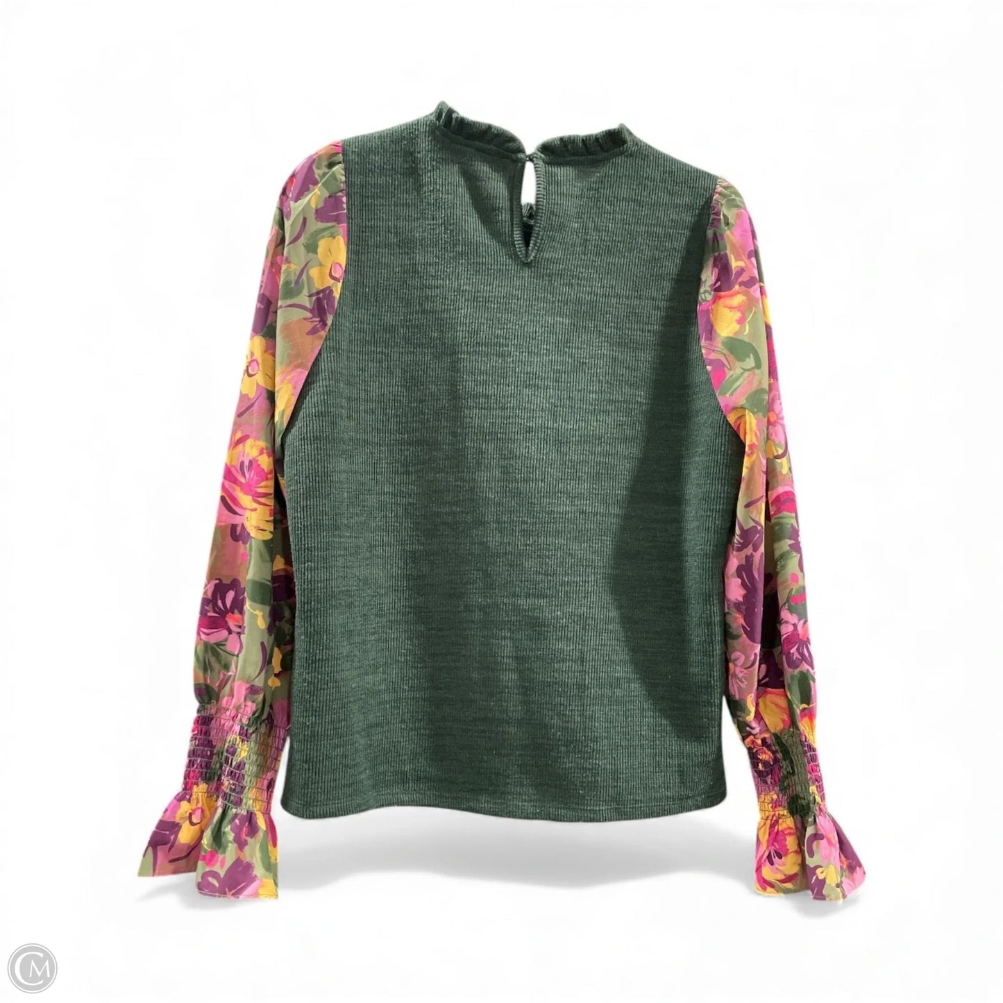Blouse Long Sleeve By Thml In Floral Print, Size: L
