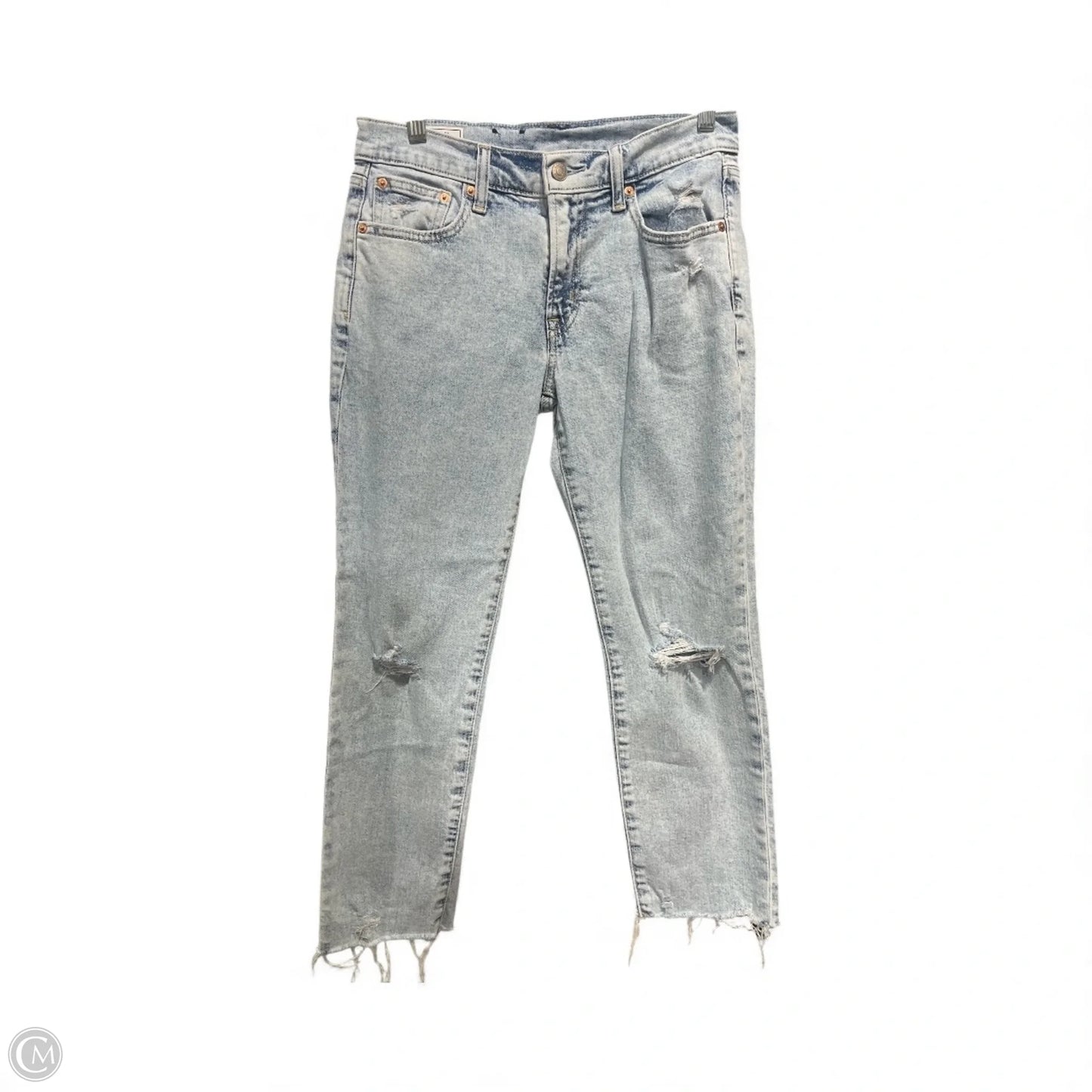 Jeans Cropped By Gap In Blue Denim, Size: 2