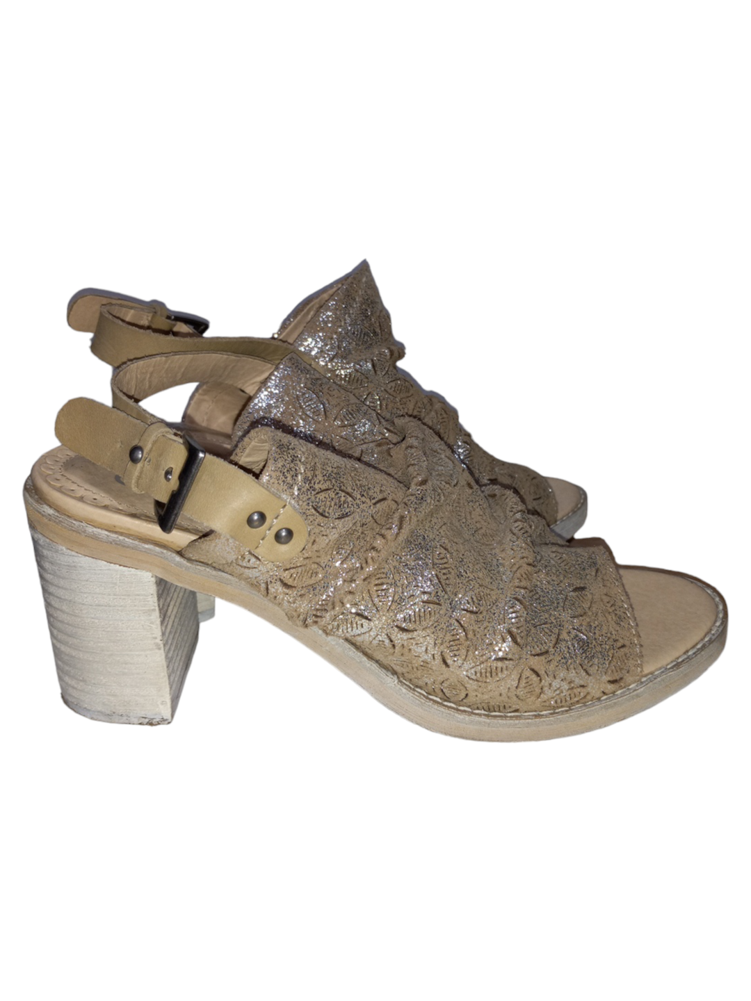 Sandals Heels Block By Naughty Monkey Size: 8.5