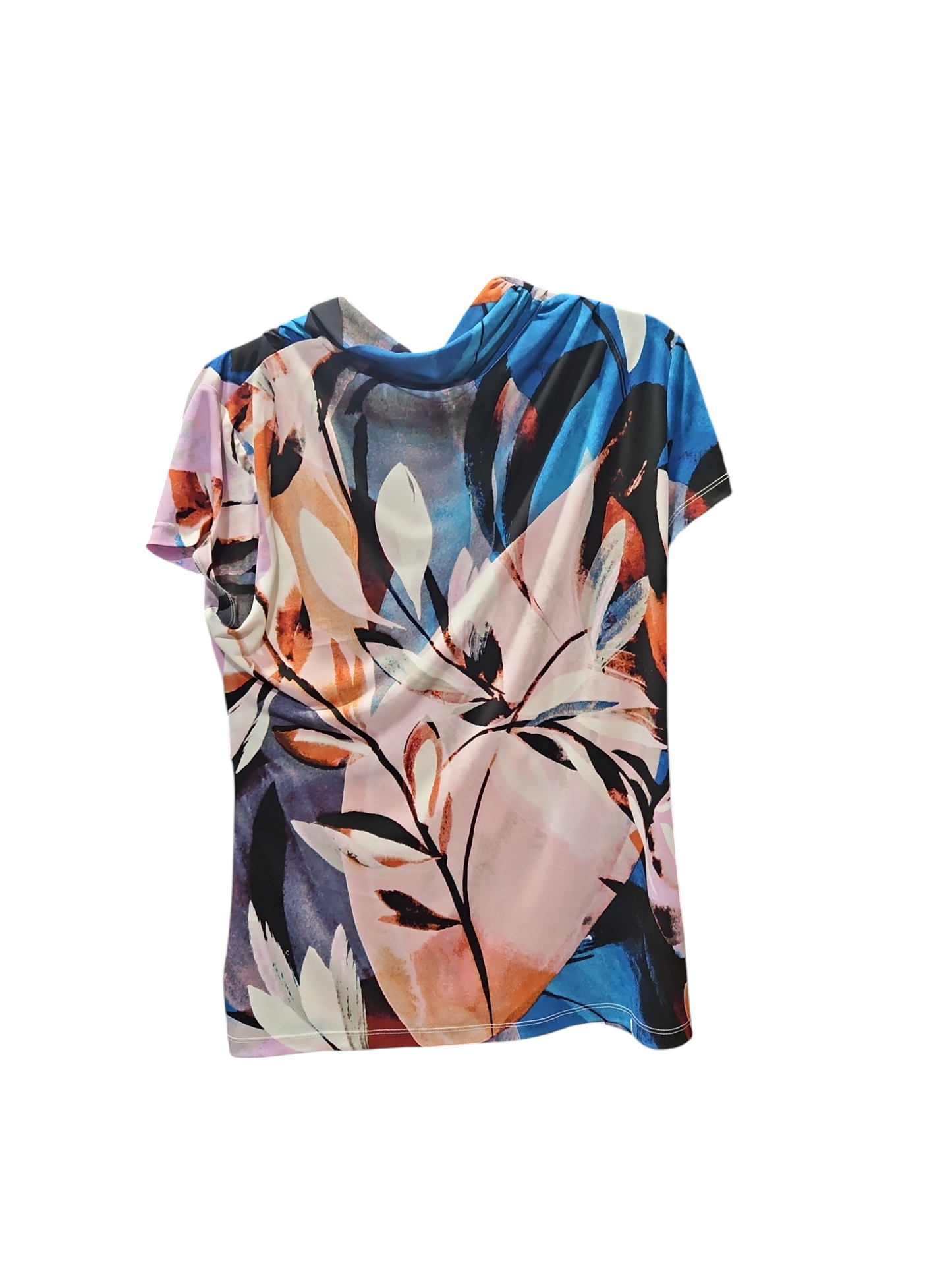 Blouse Short Sleeve By Dkny In Multi-colored, Size: Xl