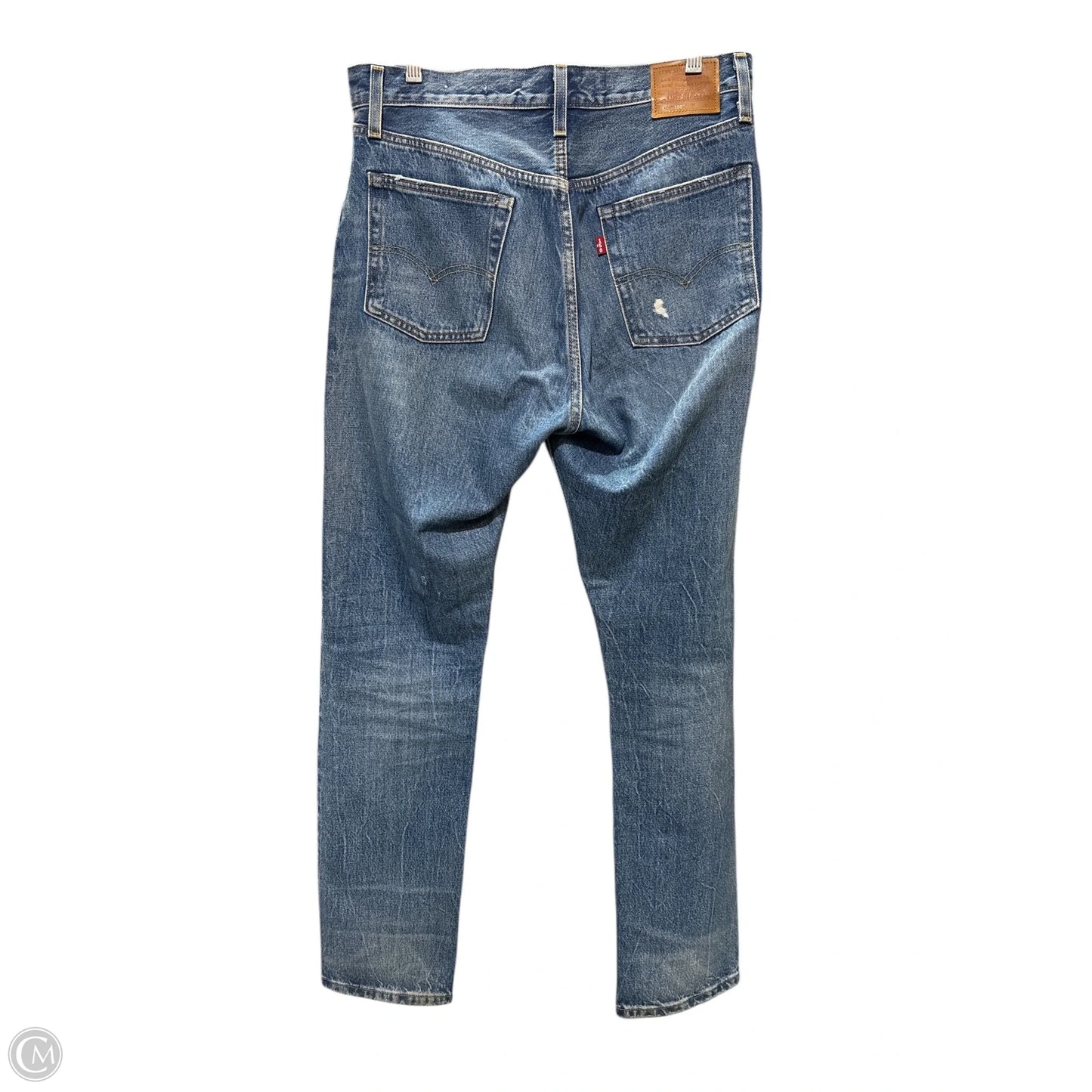 Jeans Straight By Levis In Blue Denim, Size: 10