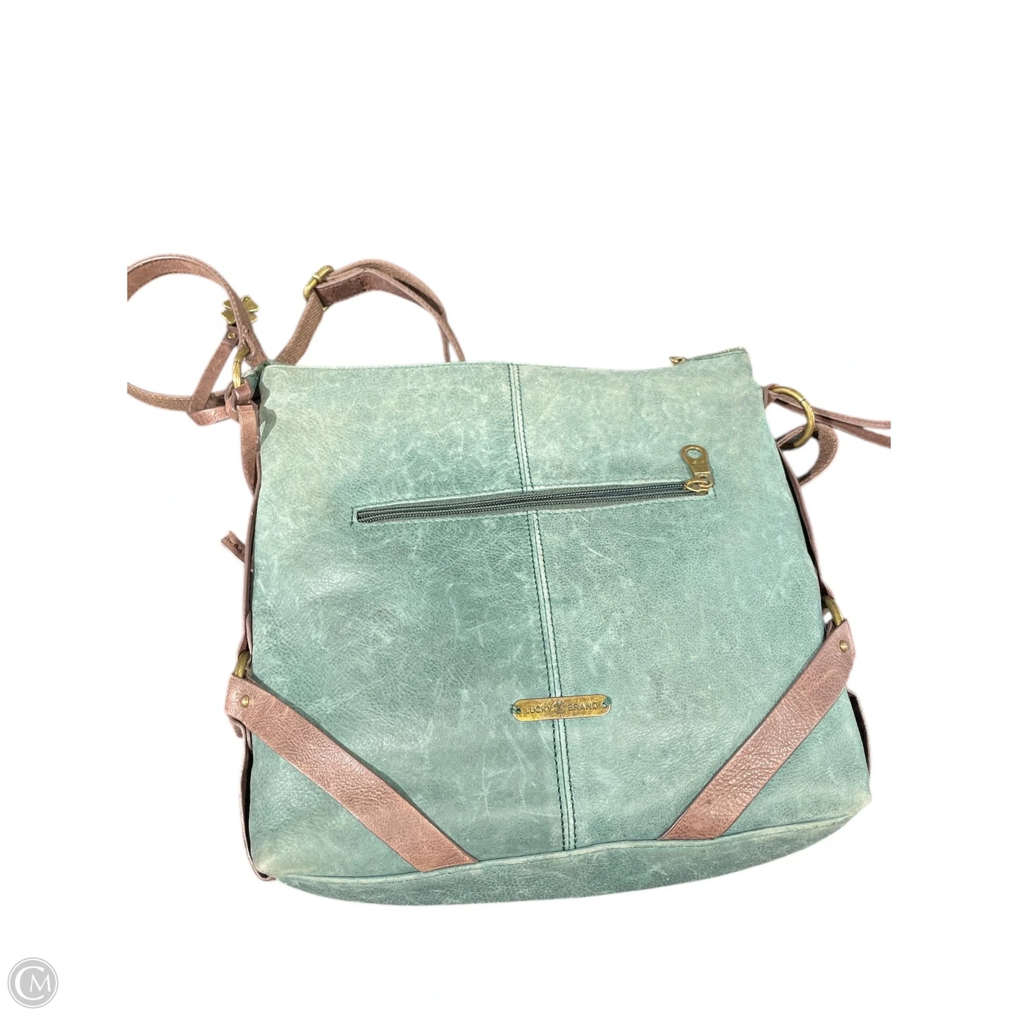 Crossbody Leather By Lucky Brand, Size: Large