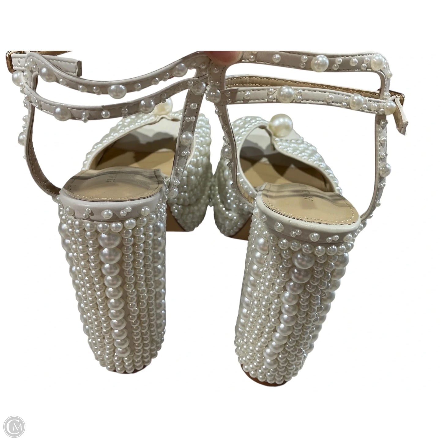 Shoes Heels Block By Clothes Mentor In White, Size: 10