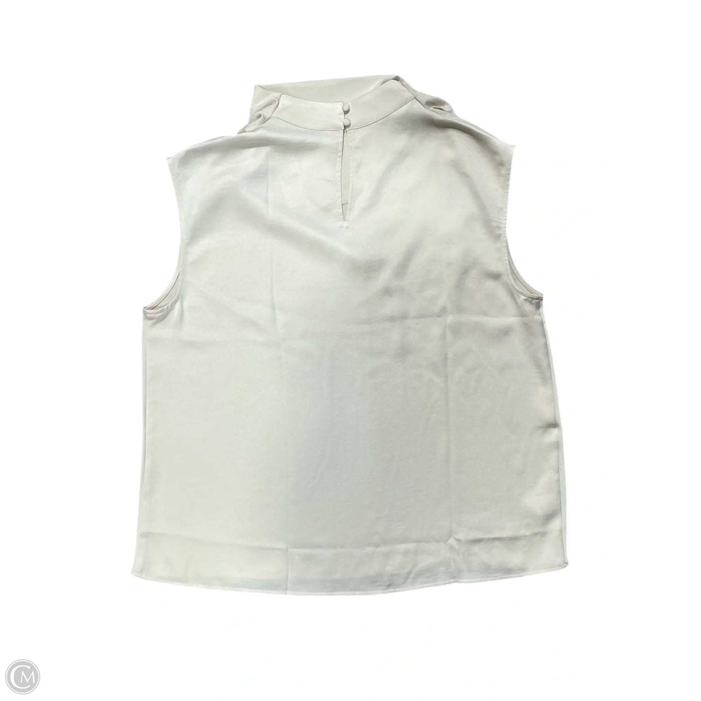 Blouse Sleeveless By Loft In Cream, Size: L