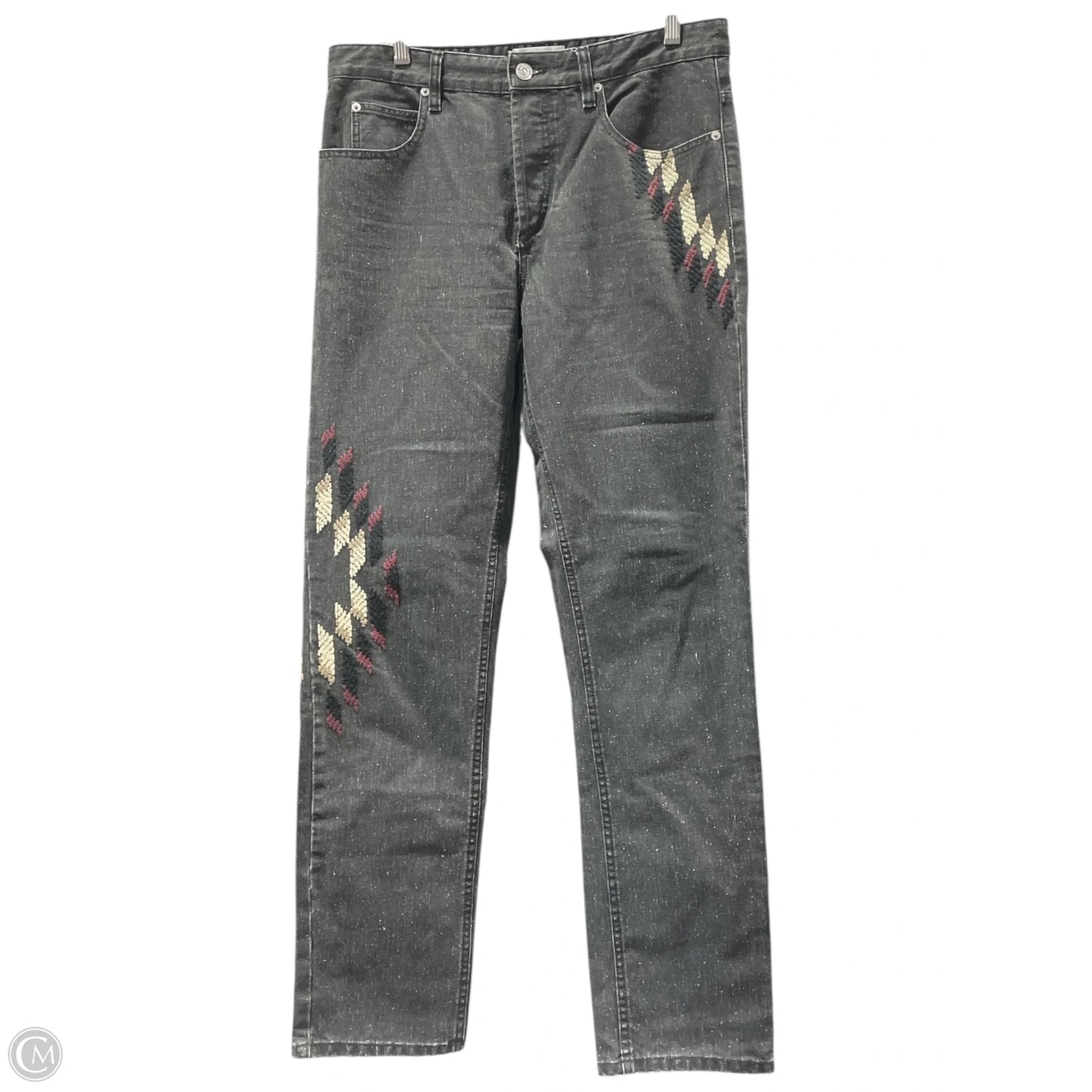 Jeans Designer By Isabel Marant In Black Denim, Size: L