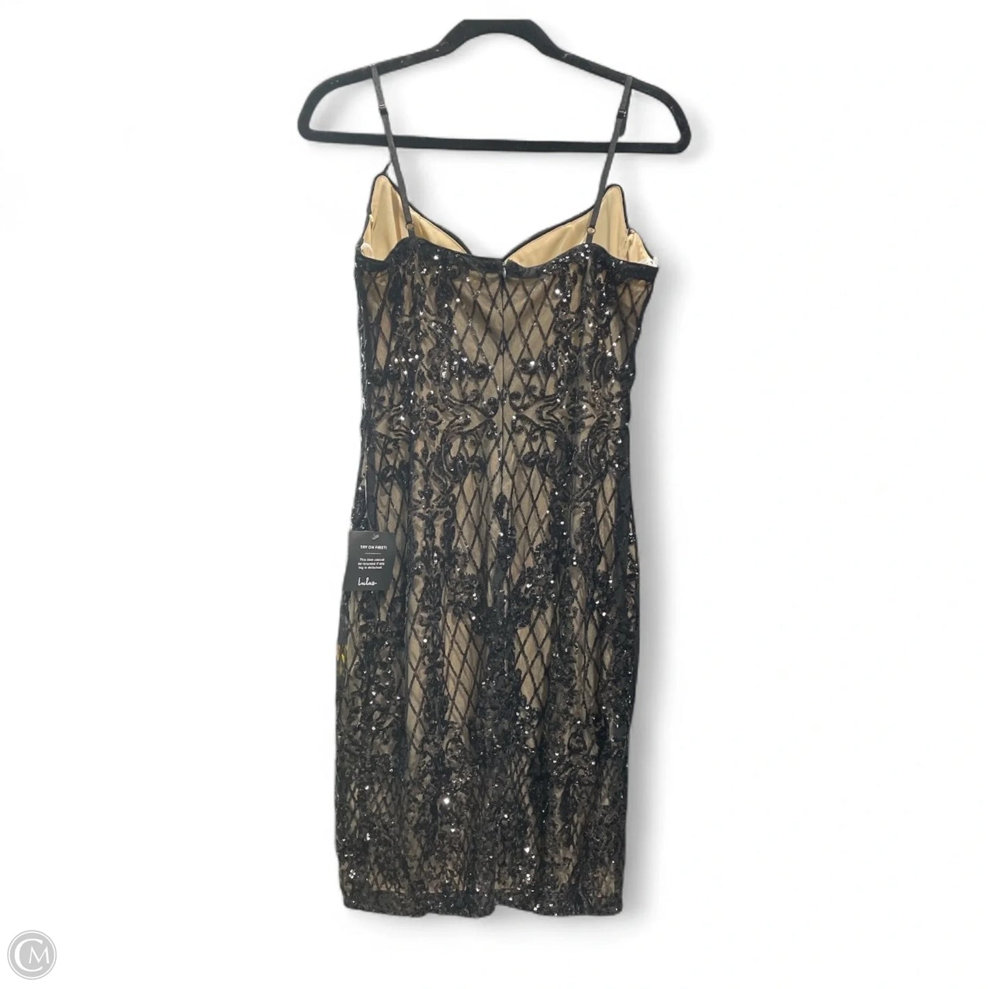 Dress Party Midi By Lulus In Black & Tan, Size: Xl