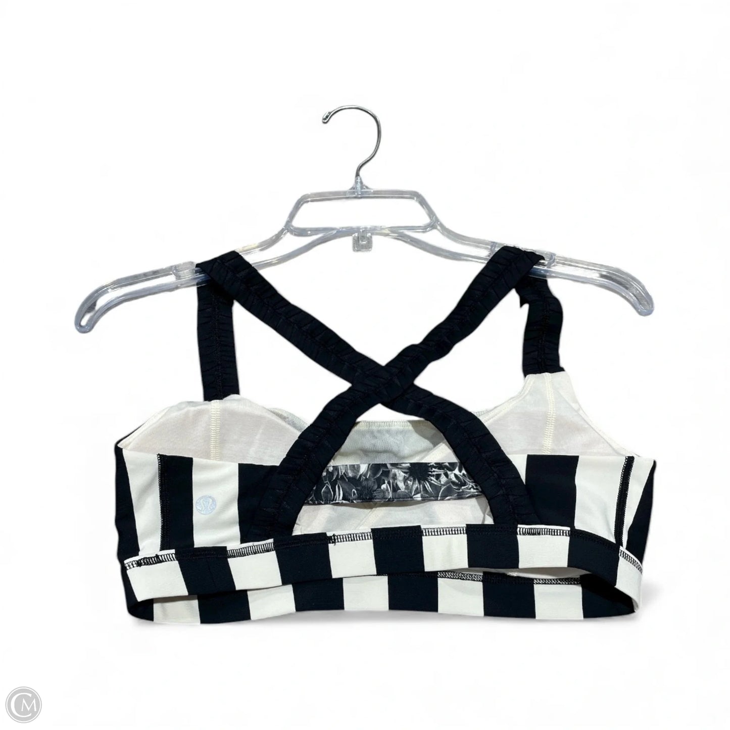 Athletic Bra By Lululemon In Black & White, Size: 10