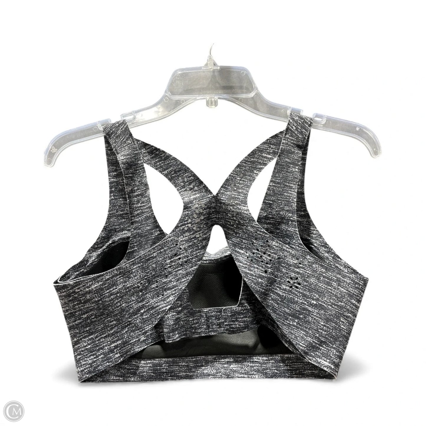 Athletic Bra By Victorias Secret In Black & Grey, Size: L