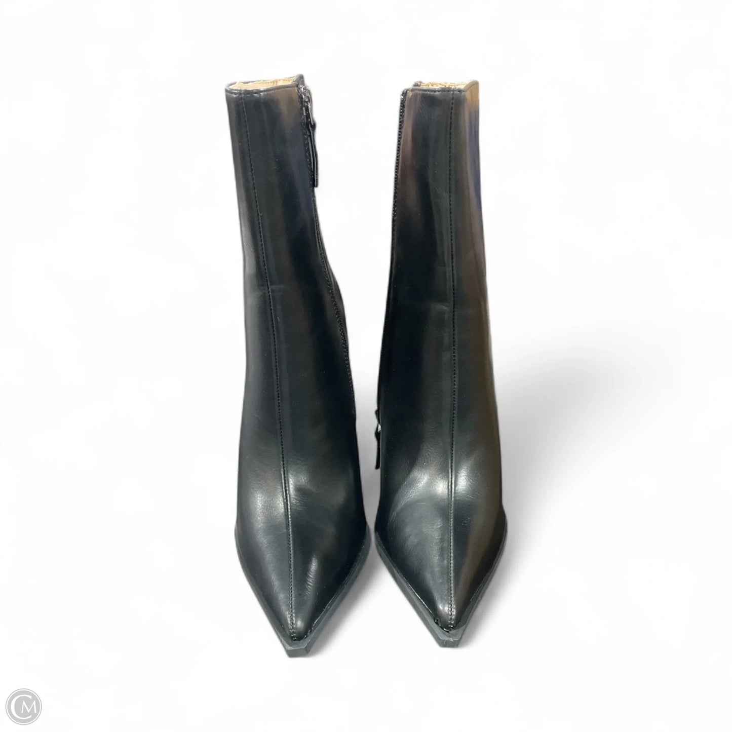 Boots Ankle Heels By Clothes Mentor In Black, Size: 8