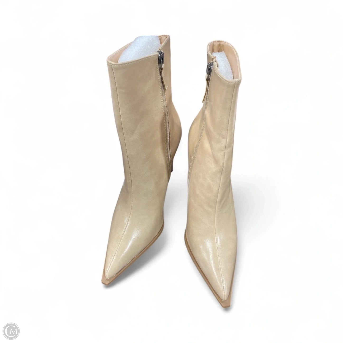 Boots Ankle Heels By Clothes Mentor In Tan, Size: 11