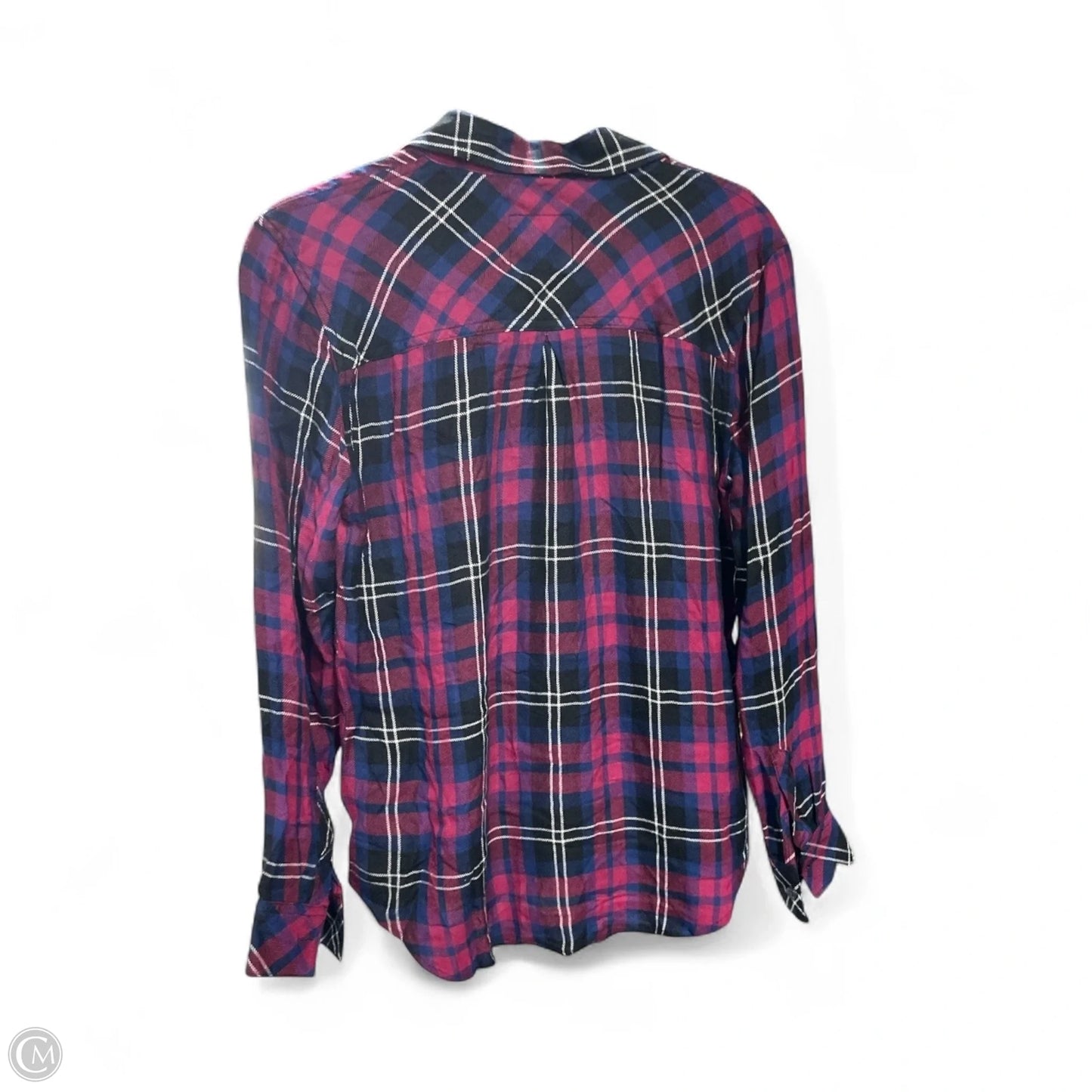 Top Long Sleeve By Rails In Plaid Pattern, Size: S