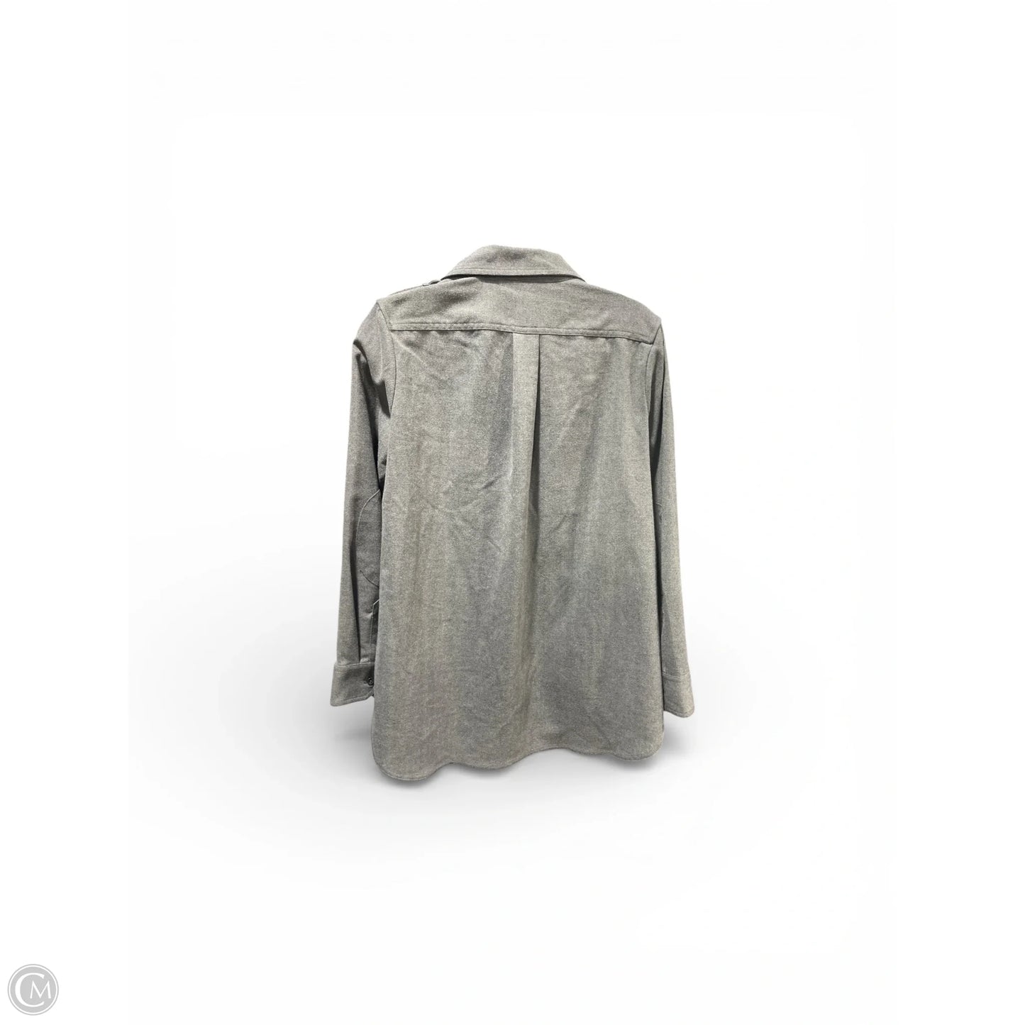 Jacket Shirt By Banana Republic In Grey, Size: Xs