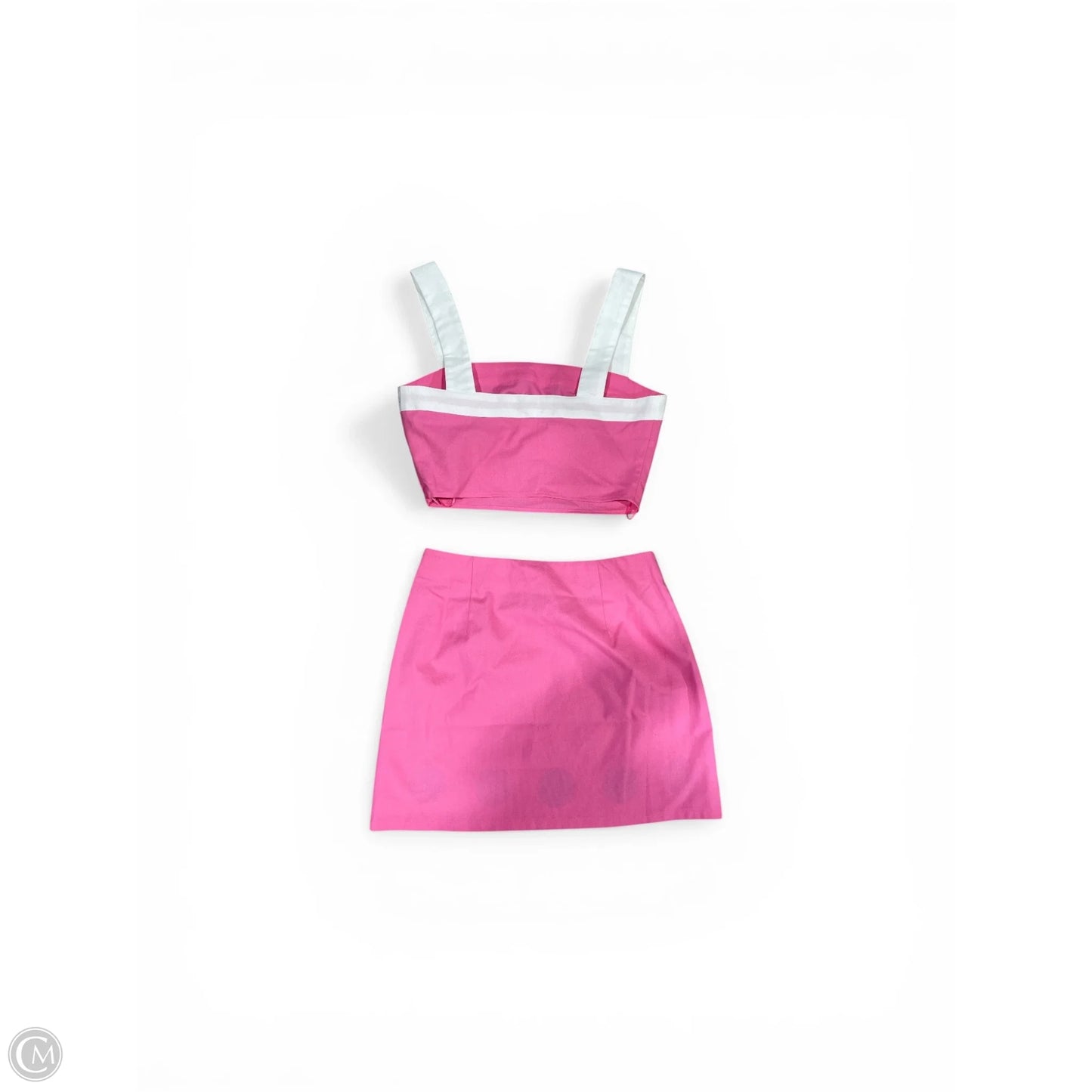 Skirt Set 2pc By Clothes Mentor In Pink & White, Size: S