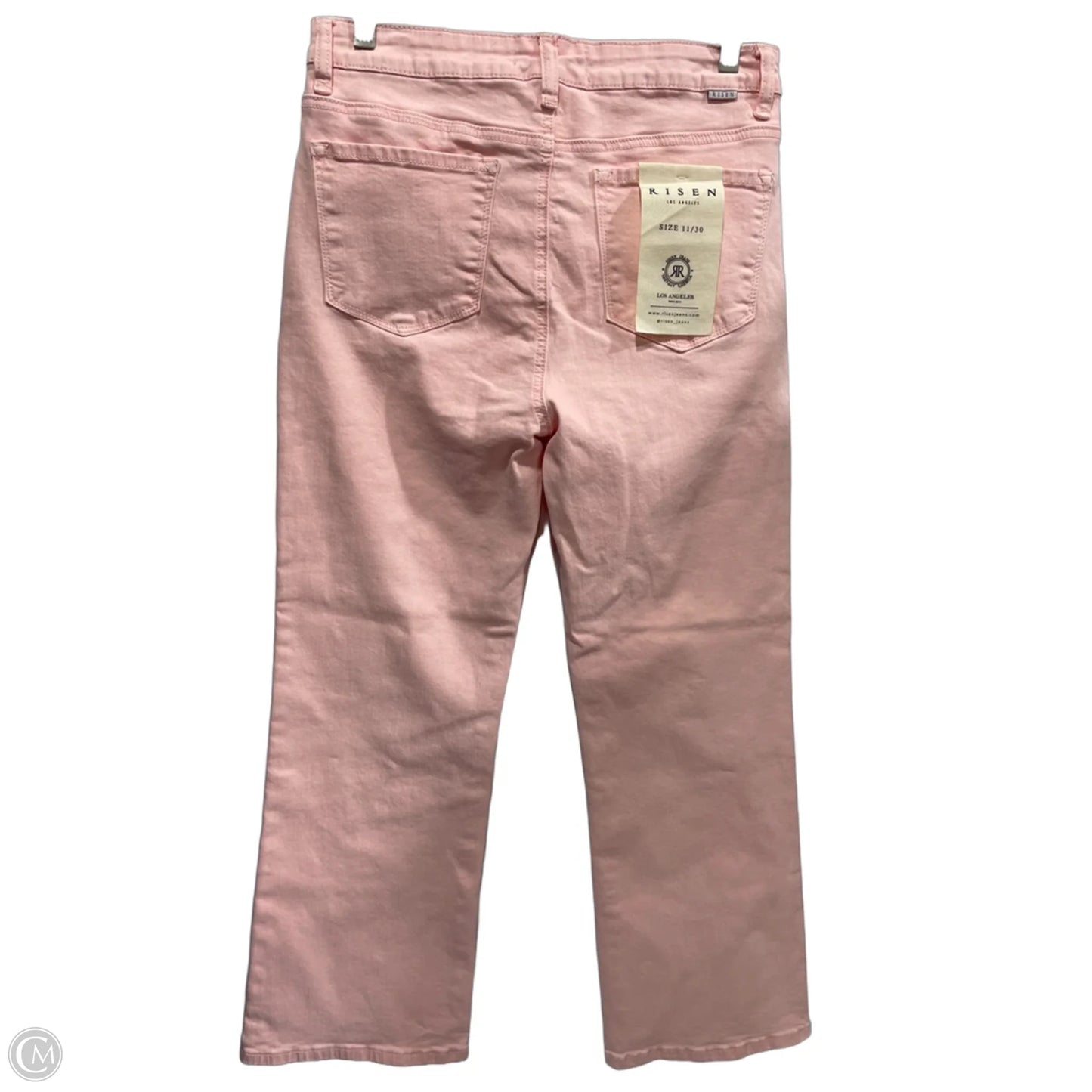 Jeans Flared By Risen In Pink Denim, Size: L
