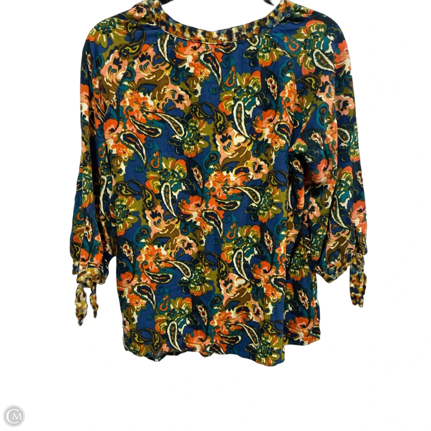 Blouse 3/4 Sleeve By Figuero & Flower In Floral Print, Size: Xlp