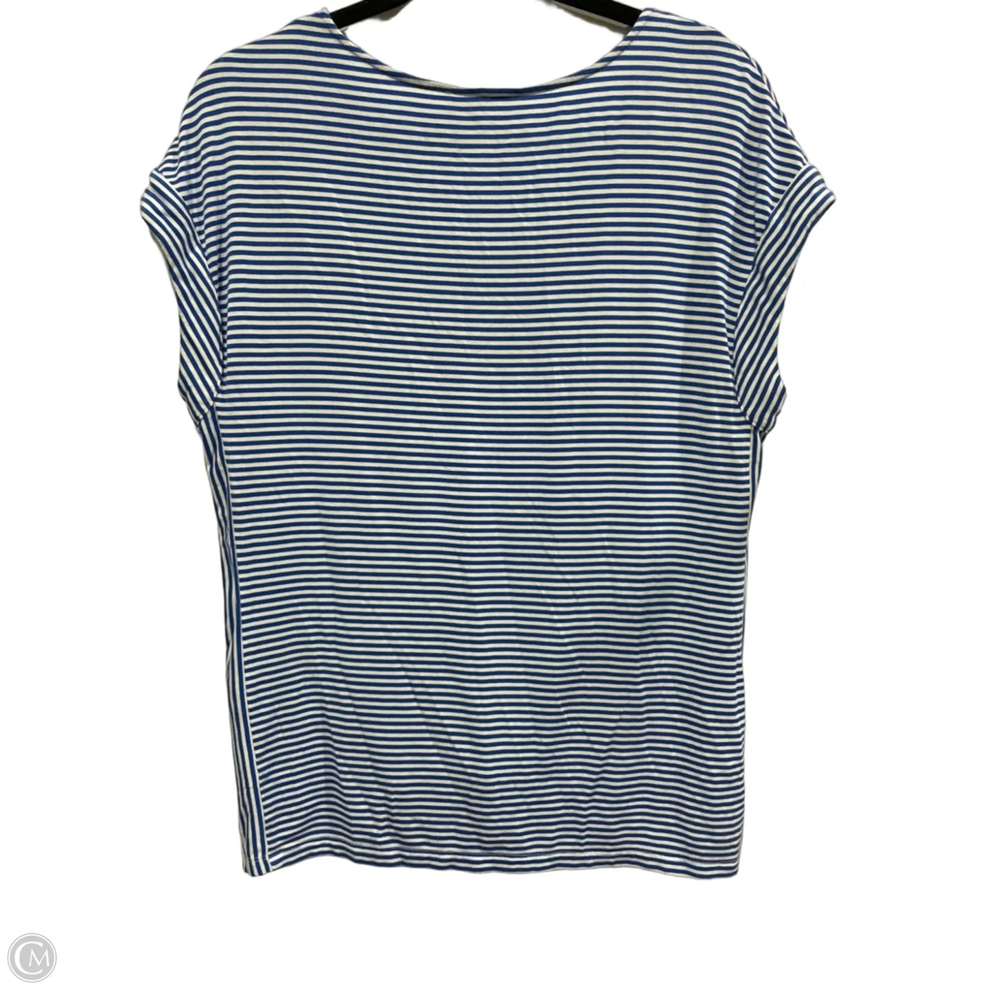 Top Short Sleeve By Workshop In Striped Pattern, Size: S