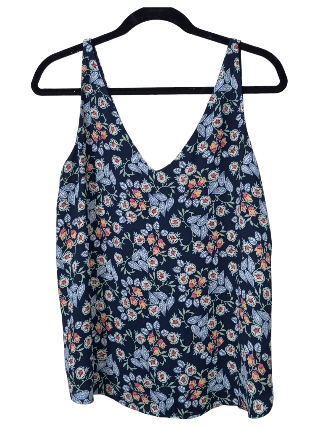Floral Print Blouse Sleeveless Loft, Size M