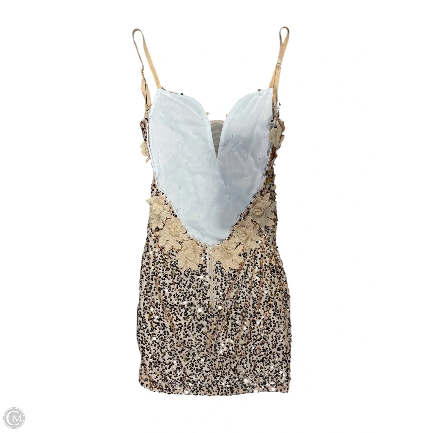 Dress Party Short By Clothes Mentor In Tan, Size: S