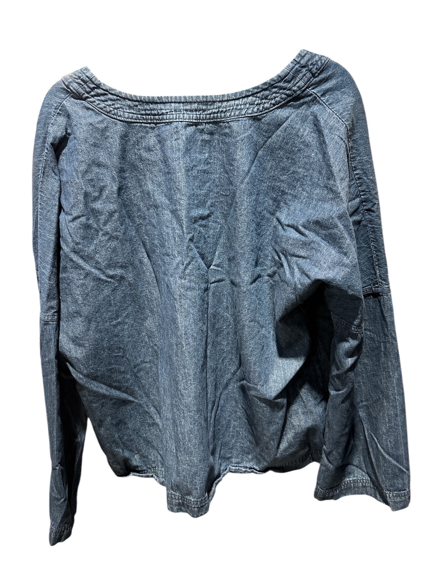 Top Long Sleeve By Universal Thread In Blue Denim, Size: Xl