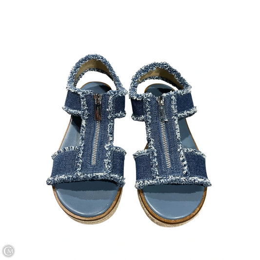 Sandals Designer By Michael Kors In Blue Denim, Size: 8