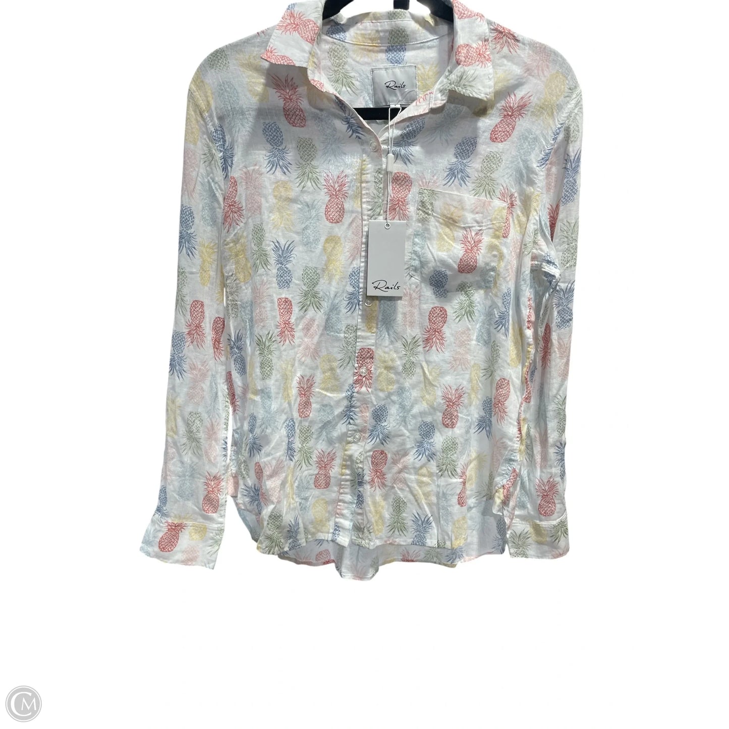 Blouse Long Sleeve By Rails In Tropical Print, Size: S