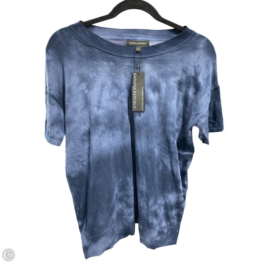 Blouse Short Sleeve By Banana Republic In Blue, Size: S