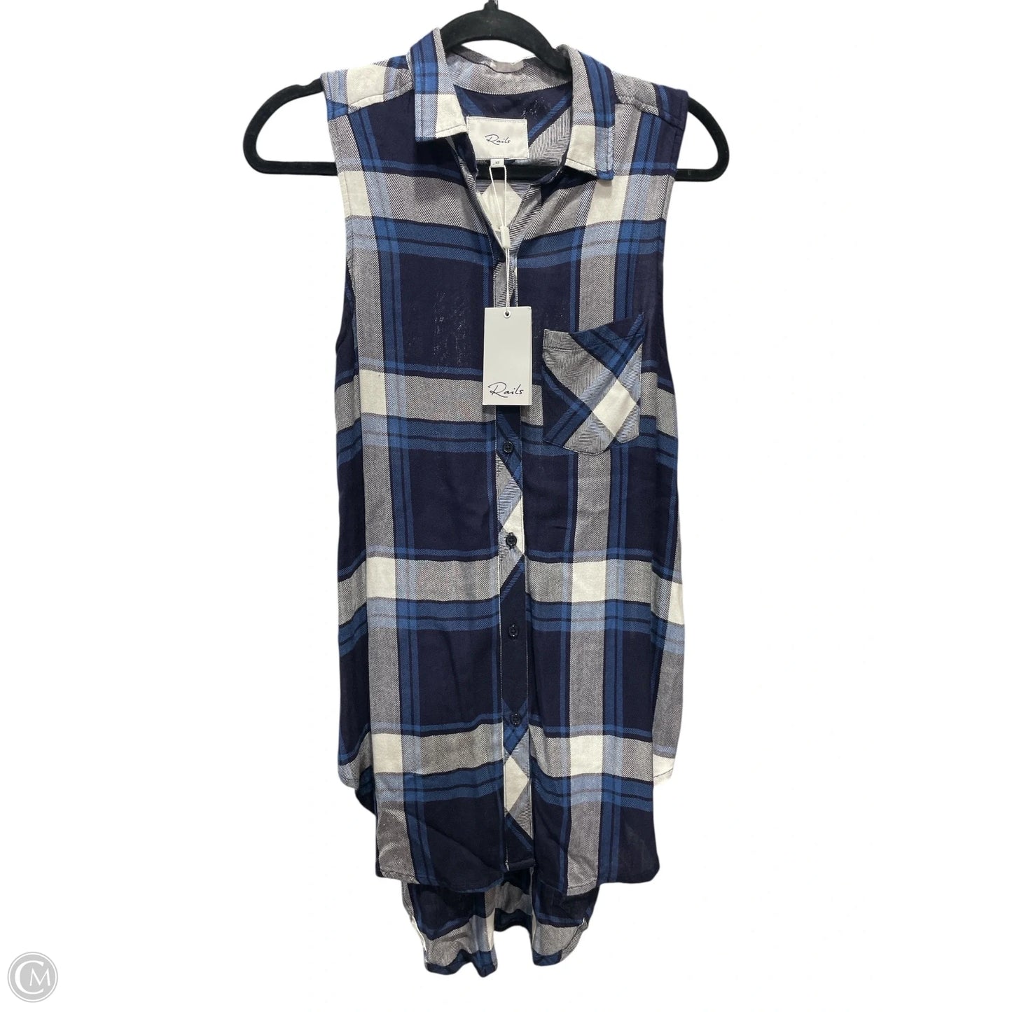 Top Sleeveless By Rails In Plaid Pattern, Size: Xs
