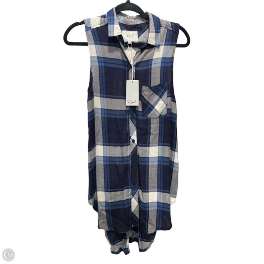 Top Sleeveless By Rails In Plaid Pattern, Size: Xs