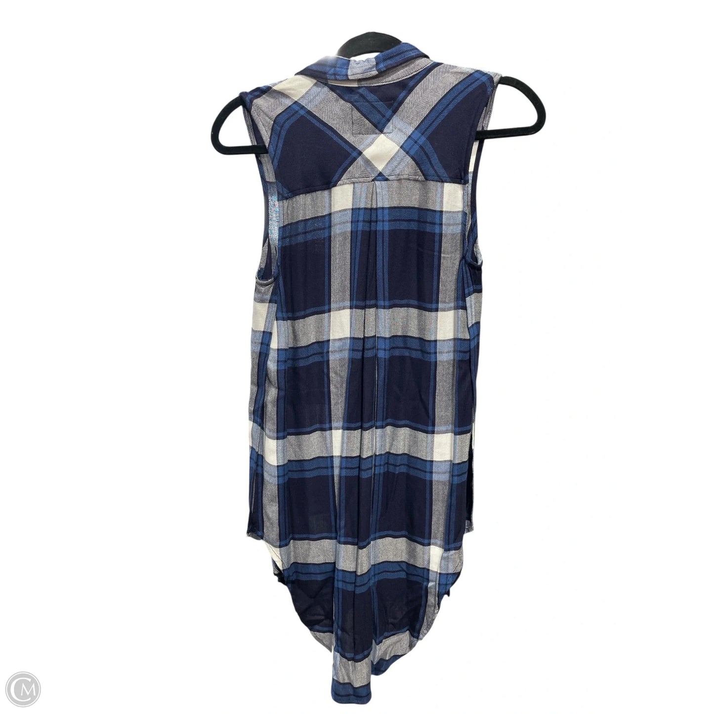 Top Sleeveless By Rails In Plaid Pattern, Size: Xs