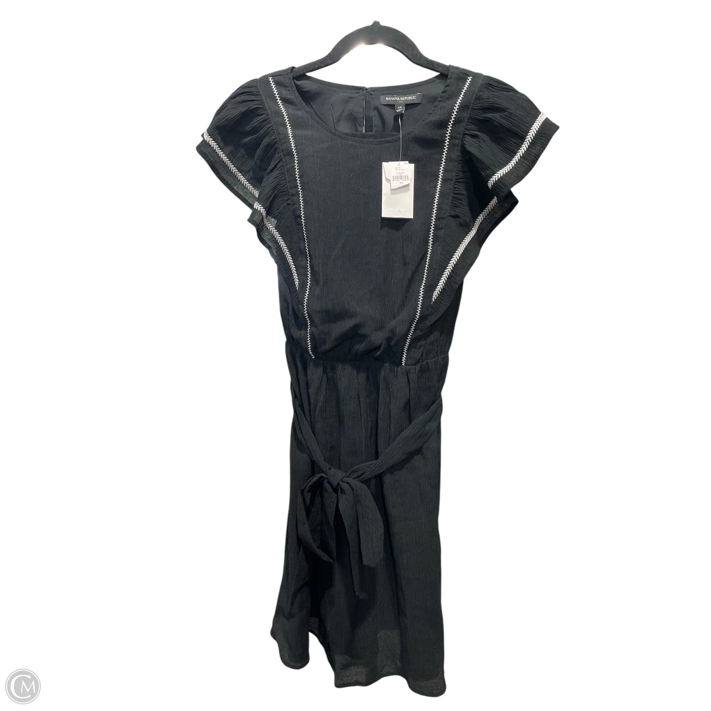 Dress Casual Midi By Banana Republic In Black & White, Size: Xs