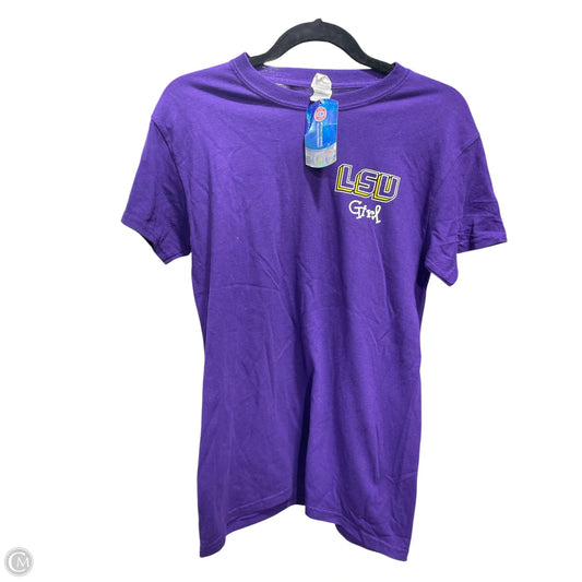 Top Short Sleeve By Gildan In Purple, Size: S