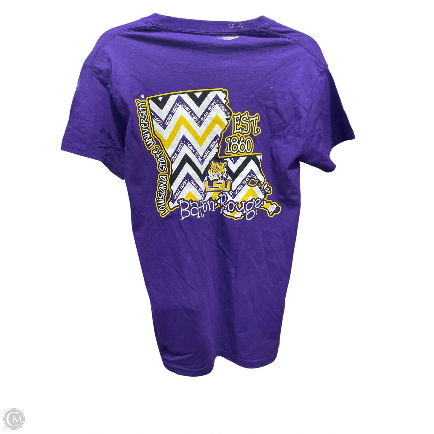 Top Short Sleeve By Gildan In Purple, Size: S