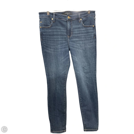 Jeans Skinny By Liverpool In Blue Denim, Size: 10