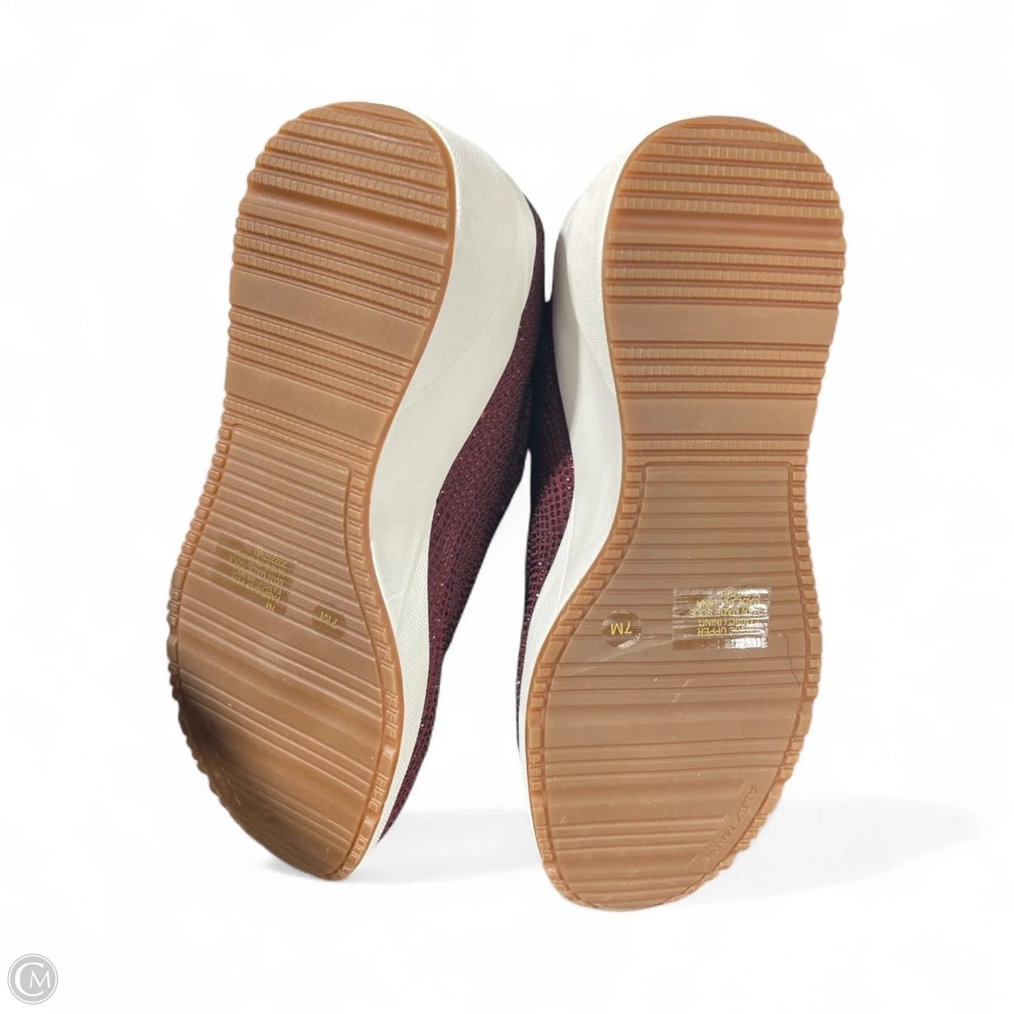 Shoes Sneakers By Alex Marie In Maroon, Size: 7
