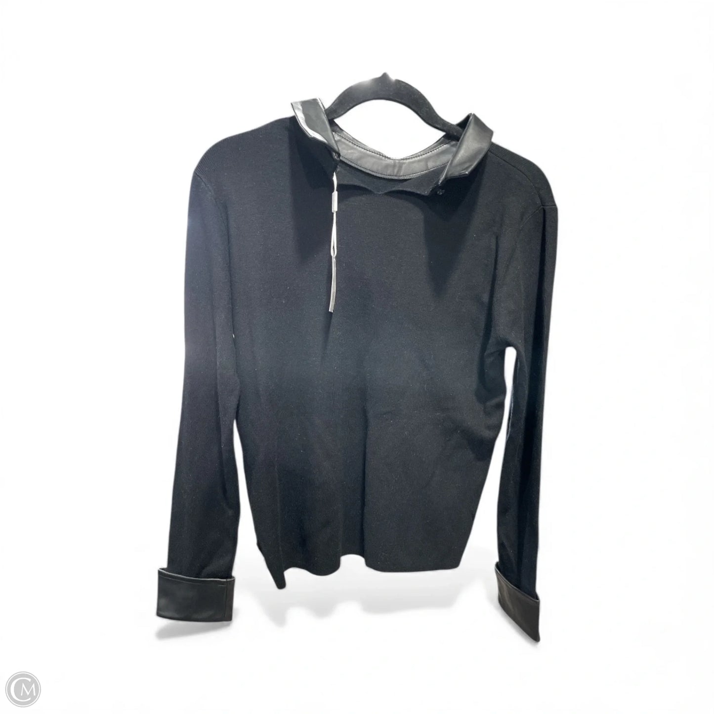 Top Long Sleeve By Sioni In Black, Size: S
