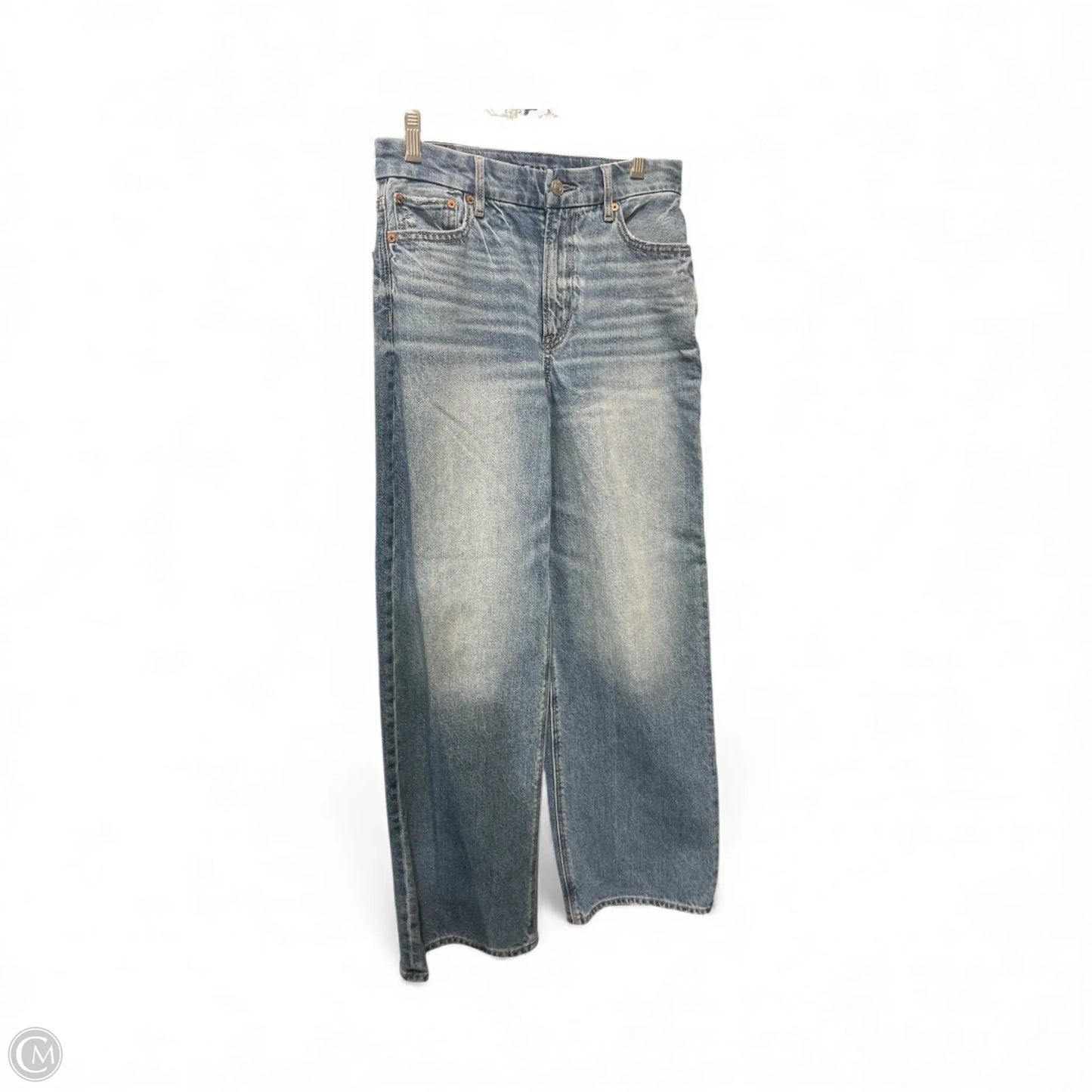 Jeans Wide Leg By American Eagle In Blue Denim, Size: 2