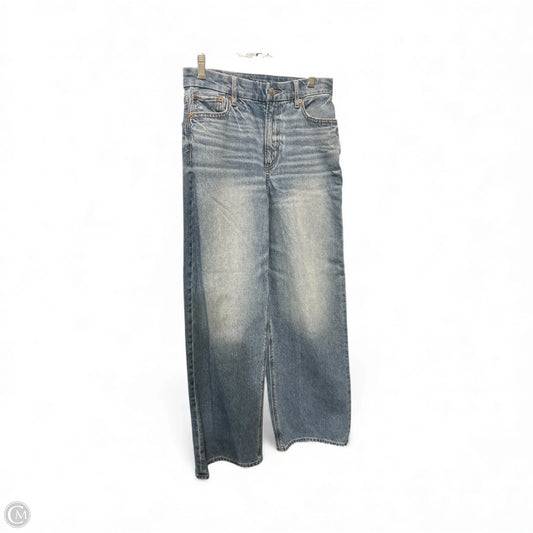 Jeans Wide Leg By American Eagle In Blue Denim, Size: 2